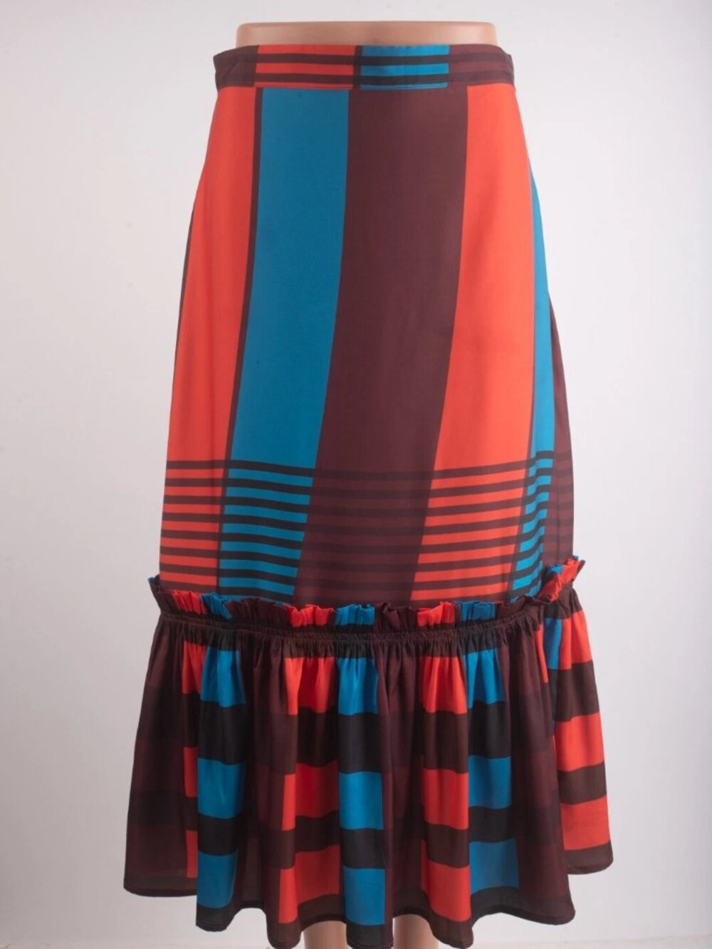 Eva Franco Flounced Midi Skirt NWT 6P